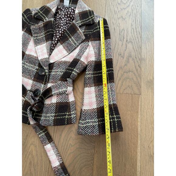 Cabi Kate Brown‎ Pink Wool Blend Belted Blazer 3/4 Sleeve 2 - Picture 8 of 8